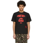 AAPE by A Bathing Ape Black and Red Camo Logo T-Shirt