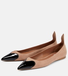 Alaïa Le Cœur suede ballet flats