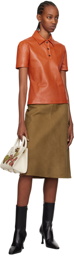Ferragamo Brown A-Line Midi Skirt