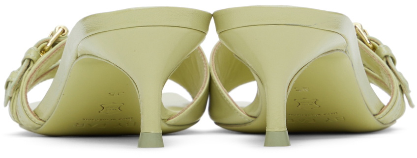 BY FAR Green Roni Heeled Sandals By Far