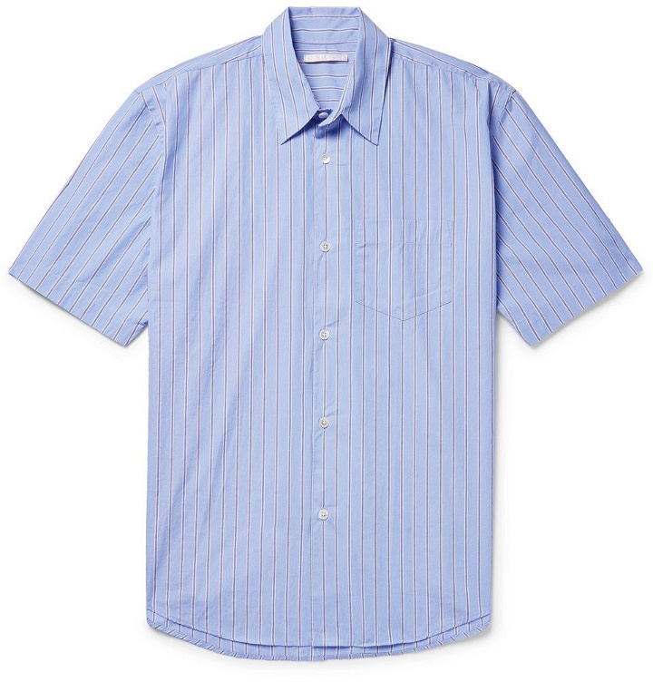 Photo: Our Legacy - Striped Cotton-Poplin Shirt - Men - Blue