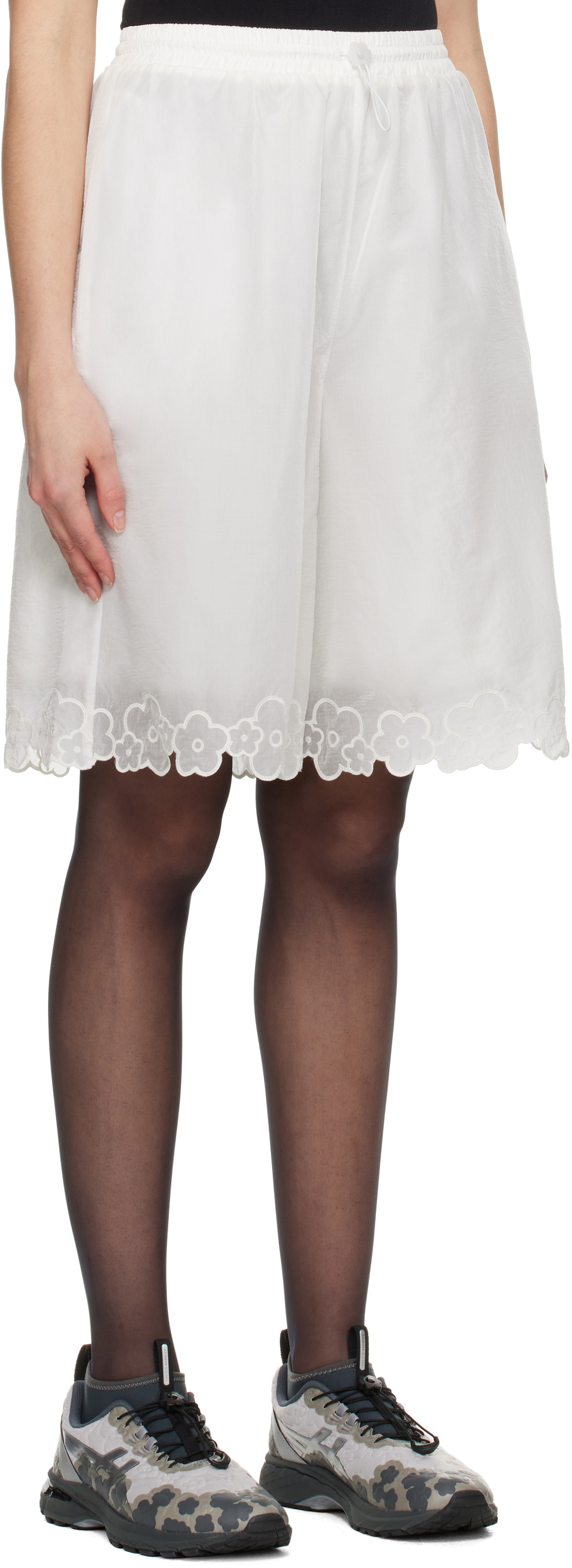 Cecilie Bahnsen White Arya Shorts
