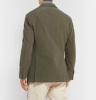 Brunello Cucinelli - Dark-Sage Unstructured Cotton and Cashmere-Blend Suit Jacket - Green