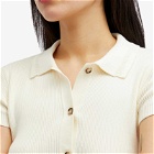 A.P.C. Women's Elora Knitted Polo Shirt Top in White