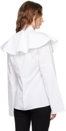 BITE White Curved Blouse