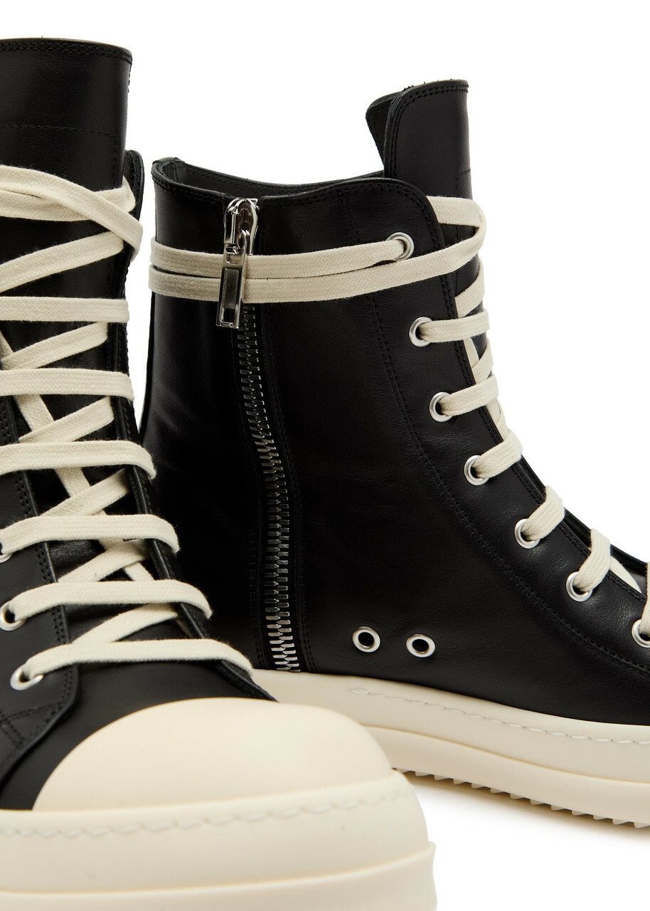 Rick Owens Leather Sneakers Black