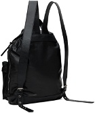 Youth Black Leather Ruck Sack Backpack