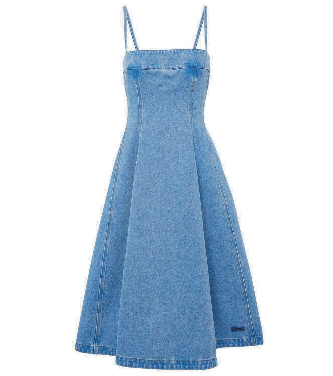 ワンピース MARNI Woman Dress Blue ABMD0111Q1UFH440 MXB84 Cotton poplin shirt dress in blue - Marni | Mytheresa