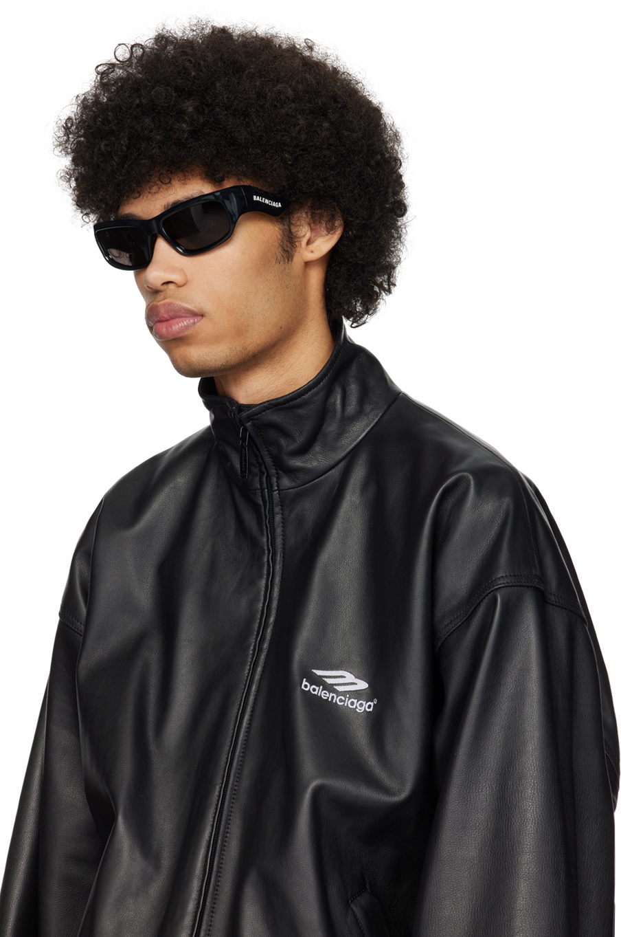 Balenciaga Black Hamptons Rectangle Sunglasses Balenciaga