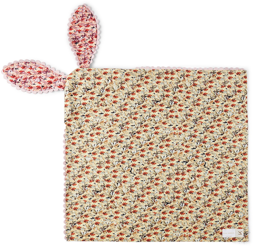 Kika Vargas Baby Khaki & Red Bunny Hooded Towel Kika Vargas