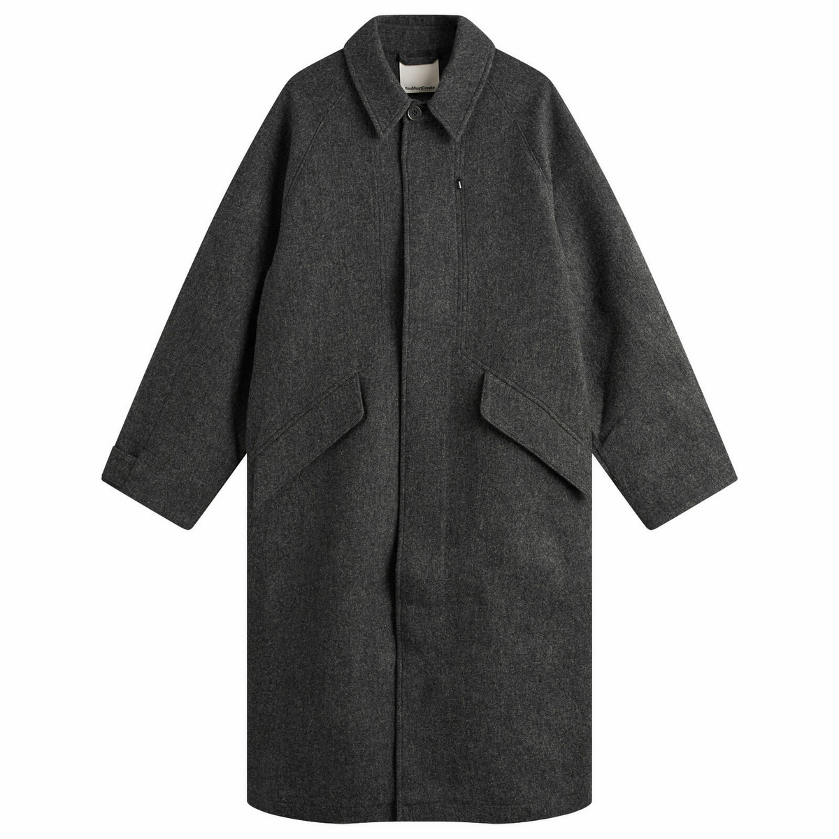 YMC Women's Tyrell Trench Coat in Grey Melange