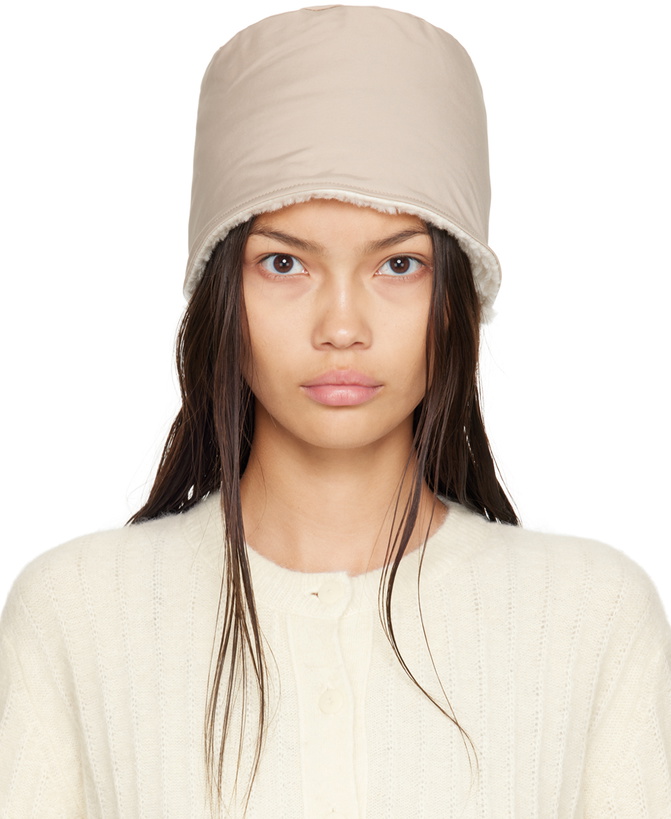 Photo: AMOMENTO Beige Reversible Bucket Hat