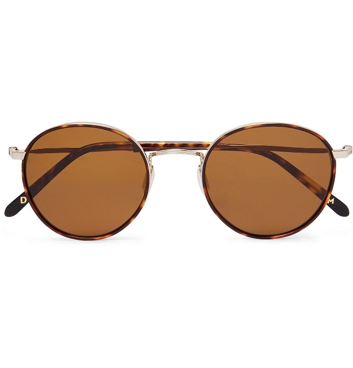Photo: Dick Moby - Brussels Round-Frame Tortoiseshell Acetate and Gold-Tone Sunglasses - Brown