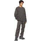 Juun.J Grey Taffeta Outdoor Cargo Pants