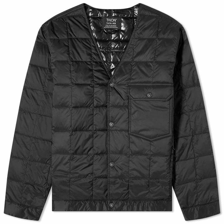 Photo: Taion Men's Down Work Cardigan in Black