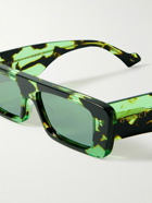 Gucci Eyewear - Rectangle-Frame Tortoiseshell Recycled-Acetate Sunglasses