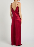 Olivia Von Halle Bliss Silk Pyjama set Red