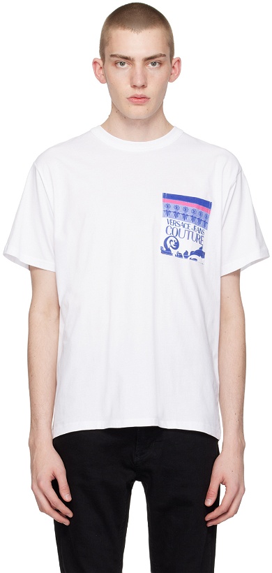 Photo: Versace Jeans Couture White Printed T-Shirt
