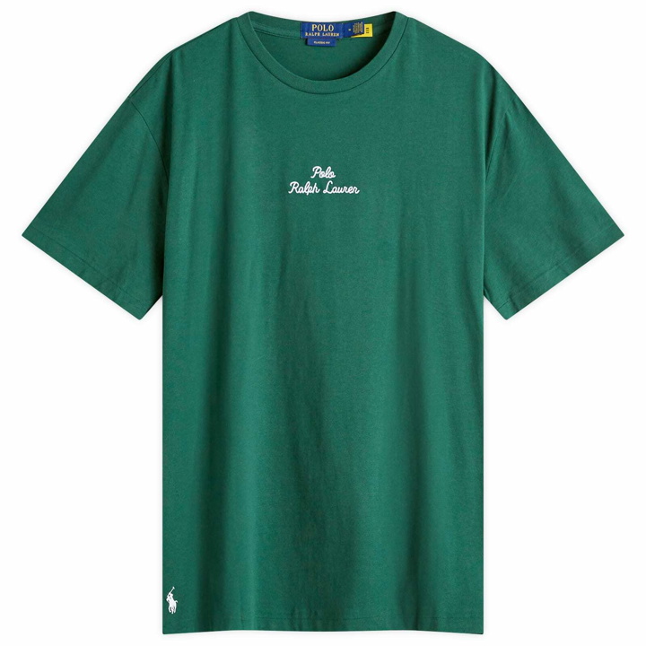 Photo: Polo Ralph Lauren Men's Script Logo T-Shirt in Vintage Pine