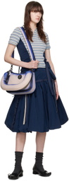 Paula Canovas Del Vas Navy Bonbon Midi Skirt