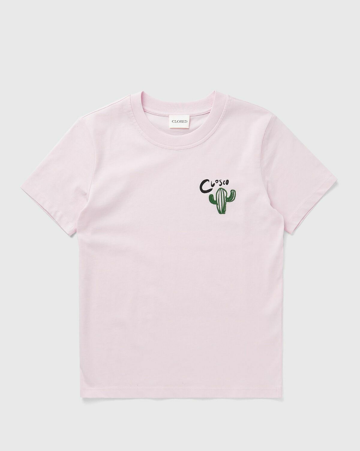 CLOSED EMBROIDERED TEE pink Womens Shortsleefe
