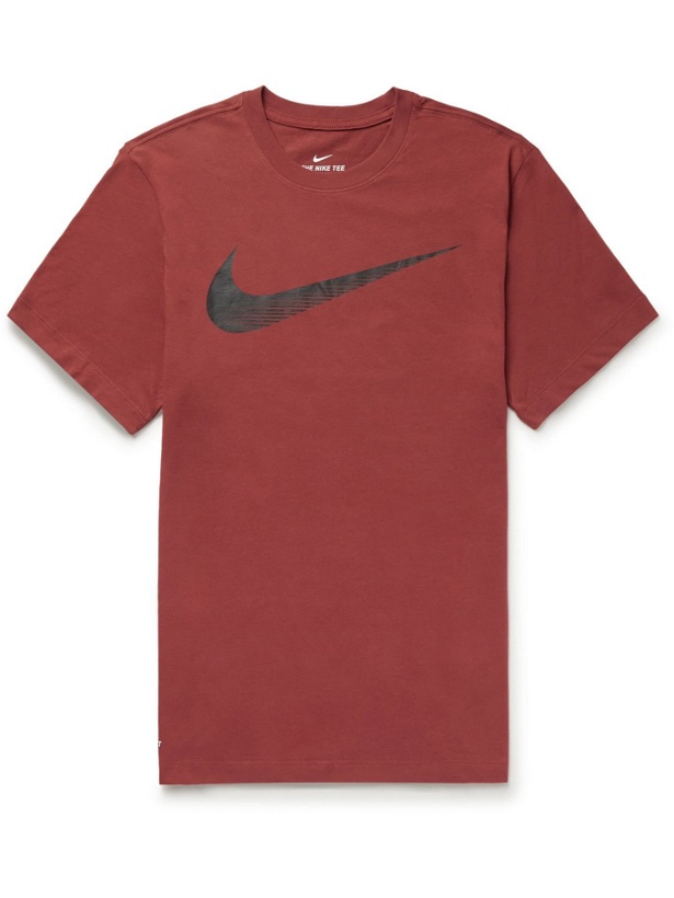 Photo: NIKE TRAINING - Logo-Print Dri-FIT T-Shirt - Red