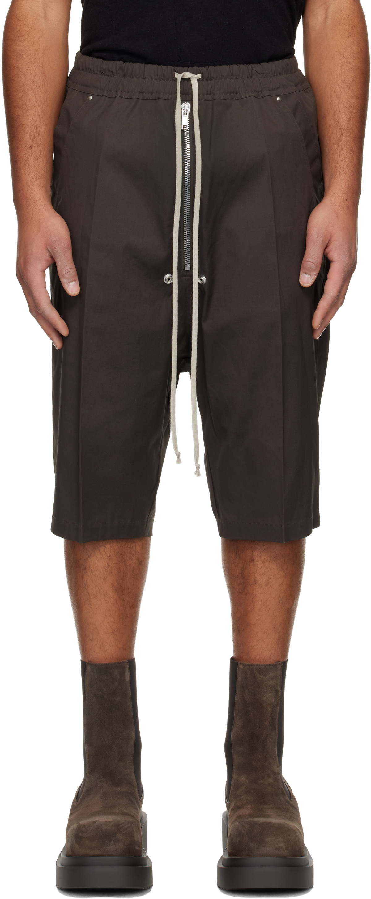 Rick Owens Black Drawstring Karloff Boxer Shorts Rick Owens