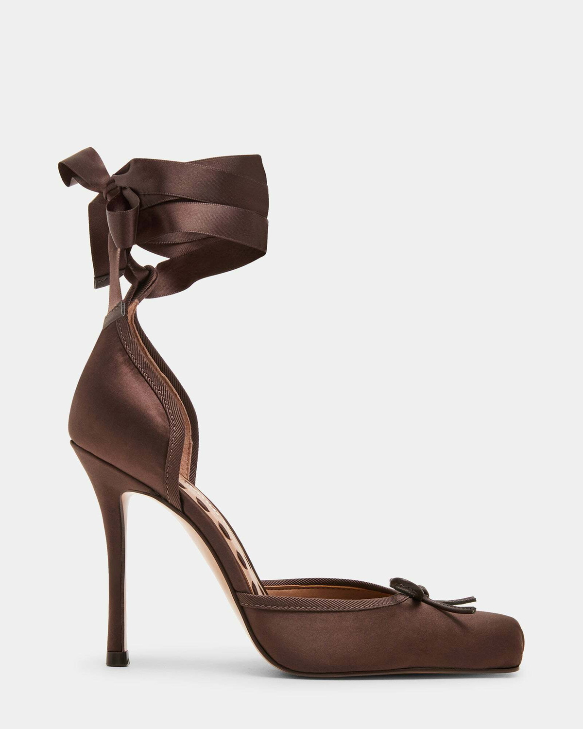 Steve Madden Larina Heels in Brown Satin