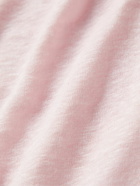 Onia - Slub Linen Polo Shirt - Pink
