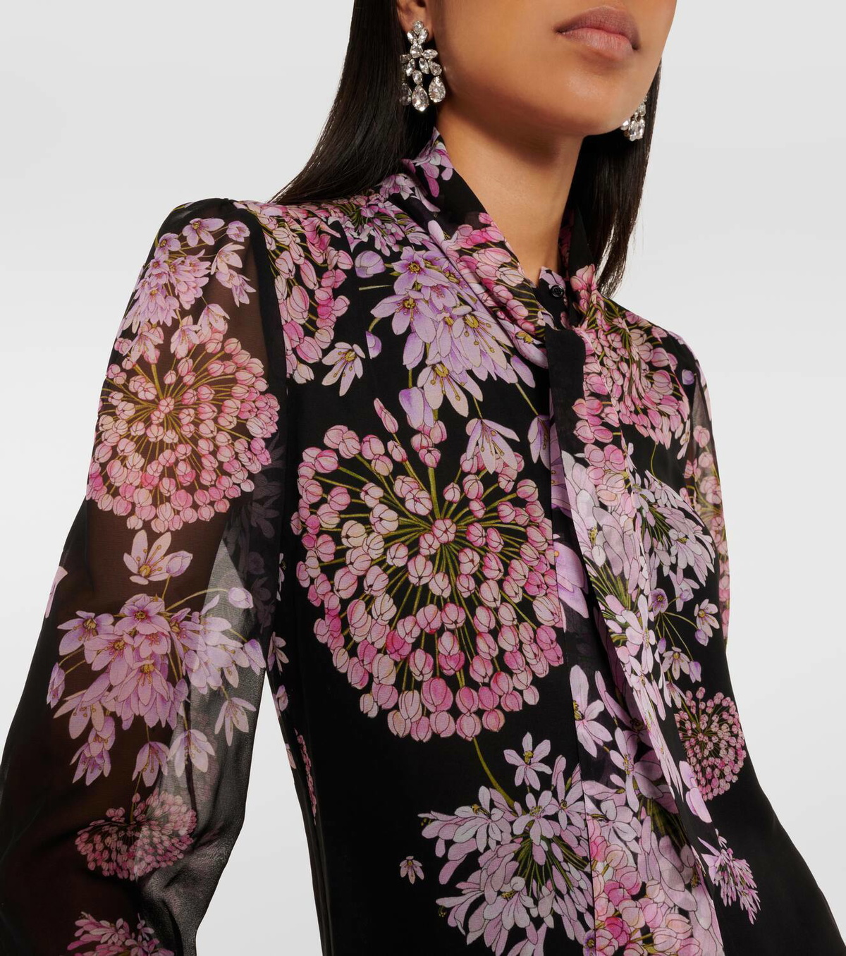 Giambattista Valli Printed silk georgette blouse
