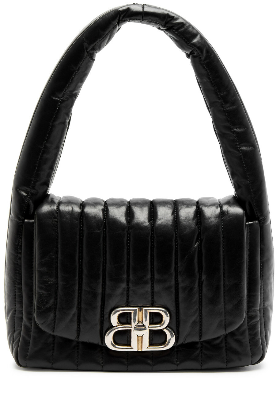 Balenciaga Monaco Small Quilted Leather Shoulder bag - Black