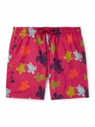 Vilebrequin - Moorea Mid-Length Printed Recycled Swim Shorts - Red