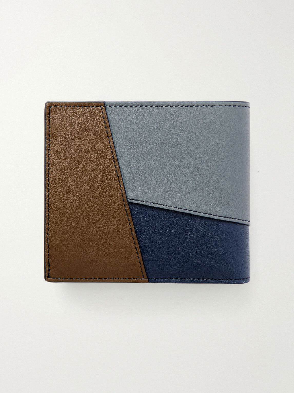 LOEWE - Puzzle Edge Colour-Block Full-Grain Leather Bifold Wallet