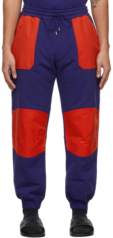 Photo: Gucci Purple & Red The North Face Edition Paneled Lounge Pants