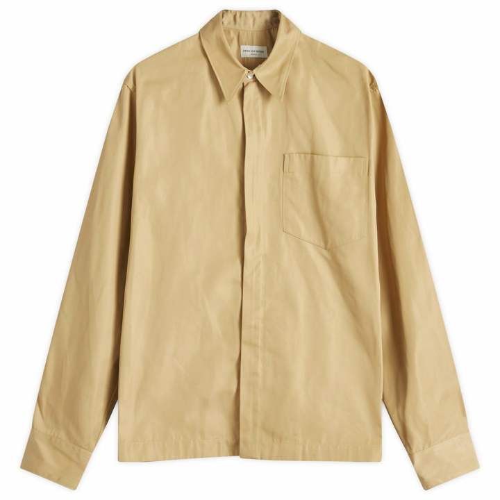 Photo: Dries Van Noten Men's Corran Water Repellent Zip Overshirt in Cream