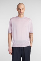 Laneus T-shirt In Lilla Wool And Polyester