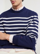 Noah - Striped Cotton-Jersey T-Shirt - Blue