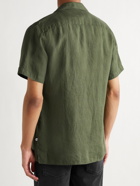 NN07 - Miyagi Camp-Collar Linen Shirt - Green