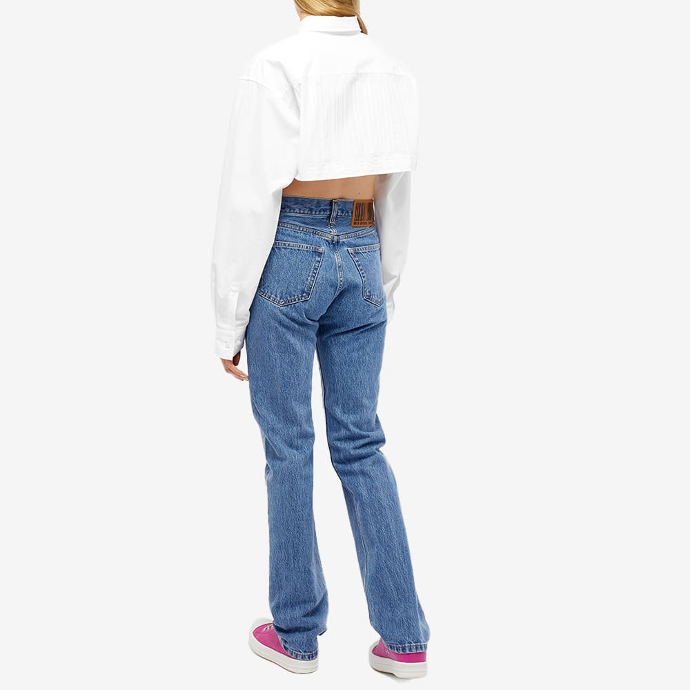 VTMNTS Women's Cropped Barcode Shirt in White VTMNTS