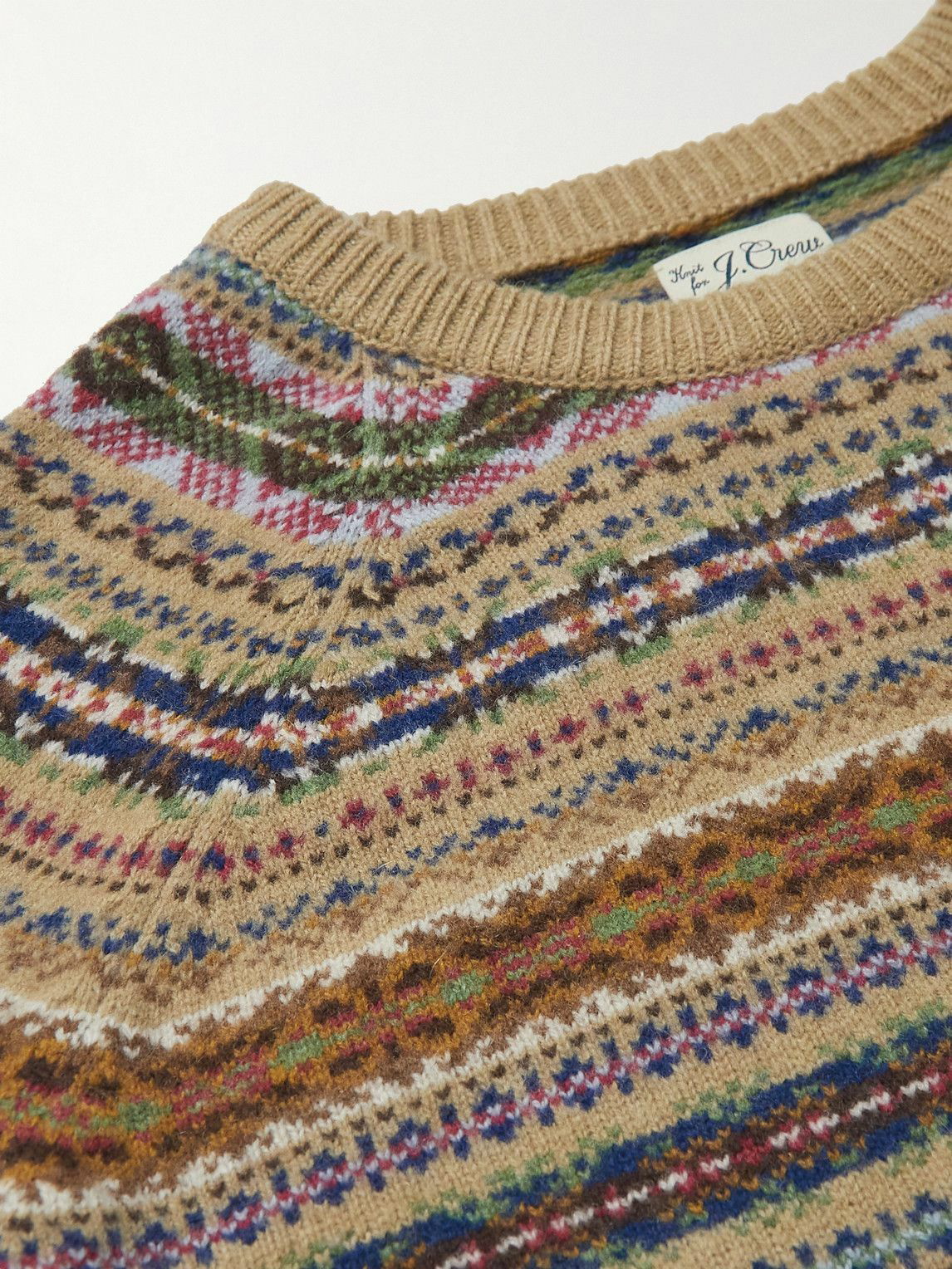 J.Crew: Cashmere Fair Isle Cardigan Sweater With Jewel Buttons For Women