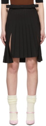 SHUSHU/TONG SSENSE Exclusive Black Split Pleated Skirt