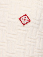 CASABLANCA Column Stitch Wool Knit Polo