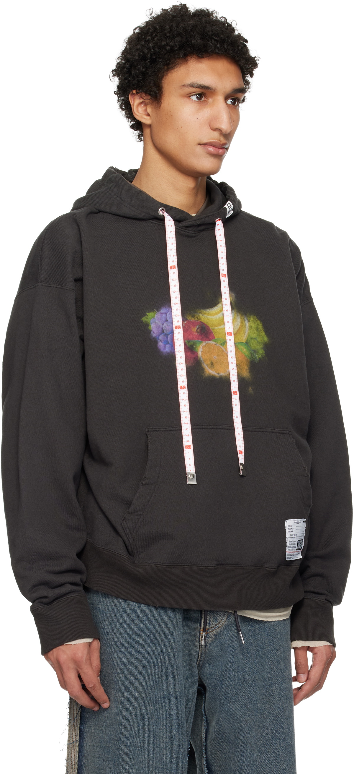 Maison MIHARA YASUHIRO Black Fruit Printed Hoodie