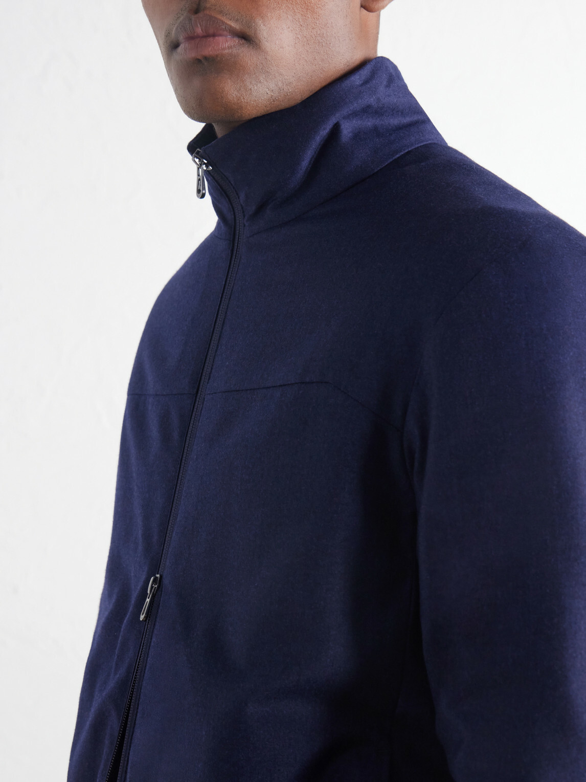 SEASE - Padded Wool and Silk-Blend Jacket - Blue