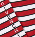Givenchy - Logo-Intarsia Stretch Striped Cotton-Blend Socks - Men - White