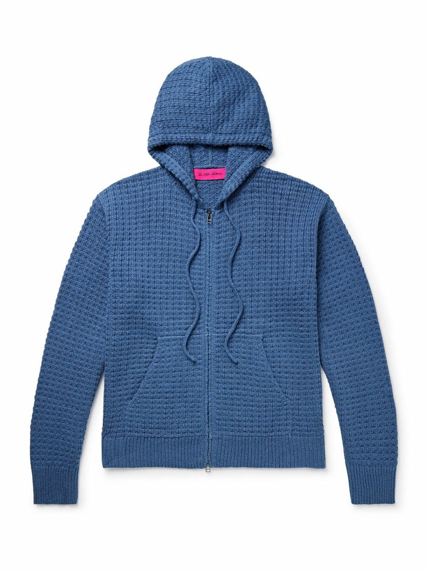 Photo: The Elder Statesman - Nora Cotton Zip-Up Hoodie - Blue