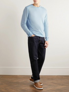 Belstaff - Kerrigan Ribbed Panelled Merino Wool Sweater - Blue