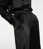 Loewe - High-rise satin culottes