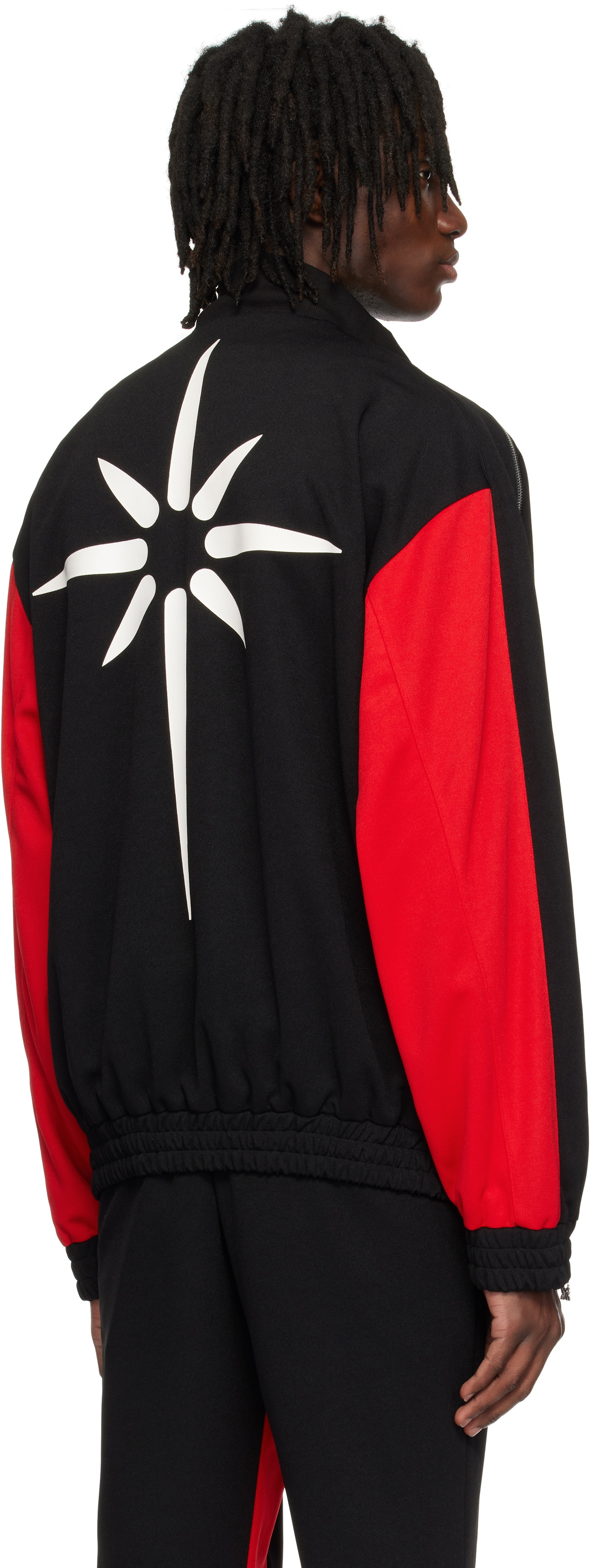 KUSIKOHC Black & Red Full Zip Fleece Track Jacket