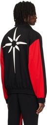 KUSIKOHC Black & Red Full Zip Fleece Track Jacket